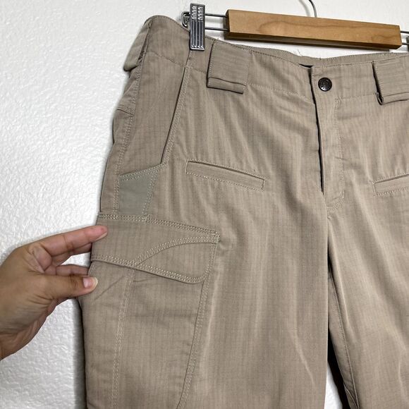 5.11 Tactical Pants Womens Size 10 Utility Ripstop Work Cargo Beige Straight Leg - Picture 8 of 16